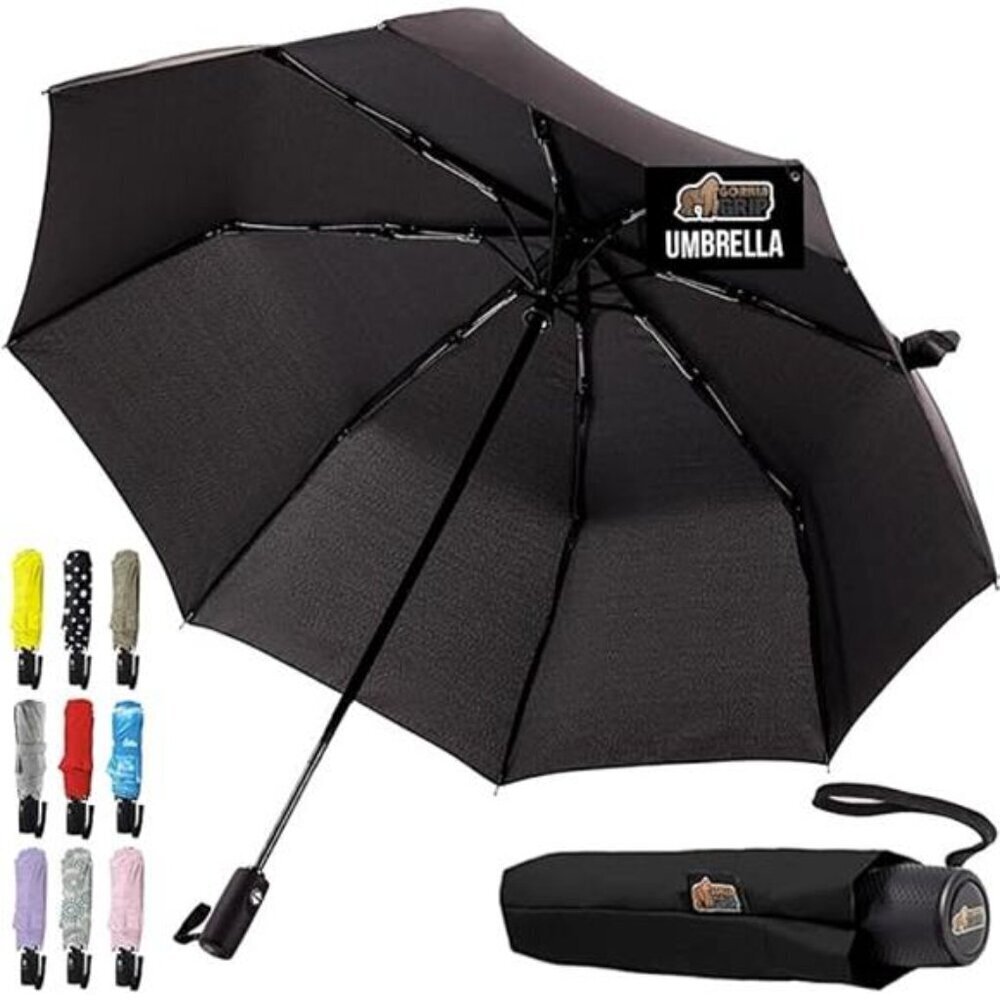 Windproof Compact Umbrella One-Click Rain Protection - Picture 7 of 7